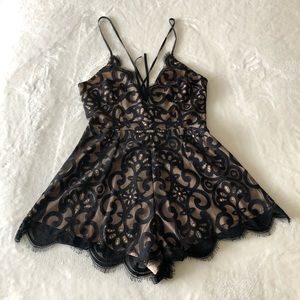 Tobi Black Lace Romper